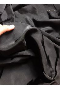 Pure Mulberry Silk With Solid Dyed - BLACK