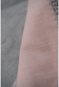 Luxury Italian Pink / Gray Double Face Virgin Wool