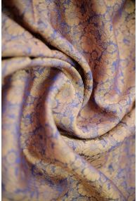 Handmade Sustainable Floral Silk Fabric from Vietnam- Brown