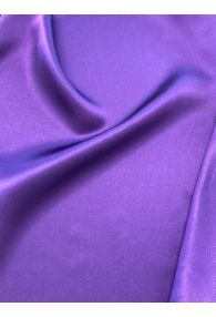 Taroni Purple Satin Back Crepe 100% Silk Made in Italy