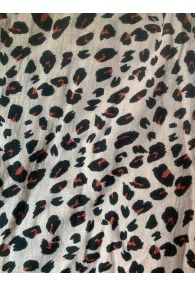 Linen / Cotton Leopard Print