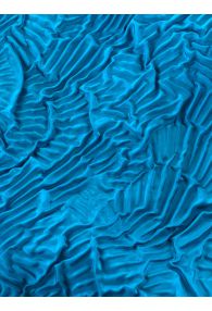 Turquoise Molded Textured Evening Fabric from France