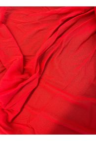 Red Stretch Silk Georgette Made in Japan