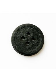 Black Recycled Plastic 4-Hole Button