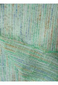 Multi-Color Woven Green Tweed Fabric