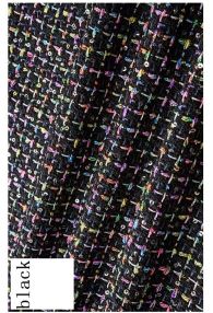 Multicolor Tweed Fabric for suiting, tailored pieces, and accessories - black