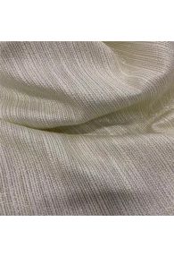 100% Viscose Milk White with Shining Line Weaved Tweed Fabric