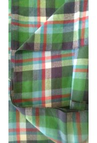 100% Certified Organic Fair Trade Cotton Flannel Lite Yarn Dyed Multi Colored Chequered OCf-33-B 
