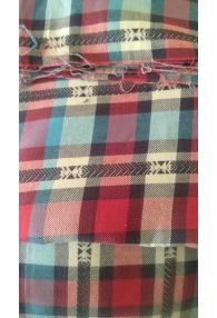 100% Certified Organic Fair Trade Cotton Flannel Lite Yarn Dyed Multi Colored Chequered OCf-33