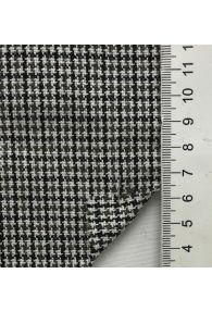 Bottom weight houndstooth jacquard in neutral brown, black, and cream