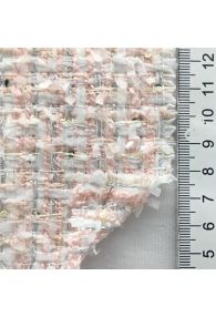 Soft Baby Pink Tweed with Metallic Fibers