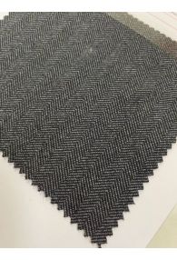 44% Recycle Polyester 46% Regular Polyester 10% Spandex HERRINGBONE POLYESTER STRETCH in Charcoal