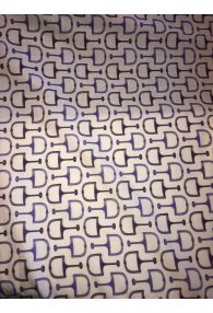 Purple and White Anchor Print 100% Cotton Poplin From Italy