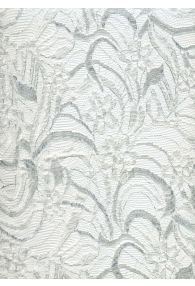 FLORAL AND WAVE FRENCH WHITE LACE WITH SILVER LUREX