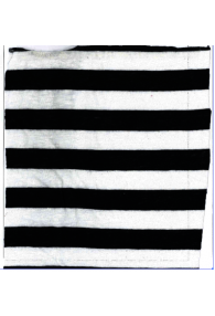 Organic Linen Digital Stripe Black and White