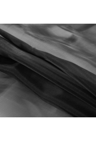 Black Stiff Polyester Organdy Mesh