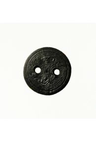 Black Recycled Plastic 2-Hole Button