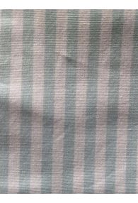 White & Blue Vertical Stripe Organic Cotton Poplin