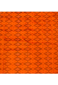 Orange Ikat Mulberry Silk Fabric